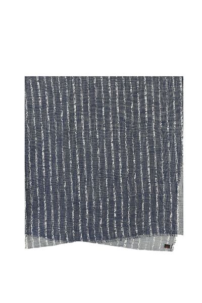 Ekrumoda Γυναικείο Navy Blue-Cream βαμβακερό σάλι 133-001-385