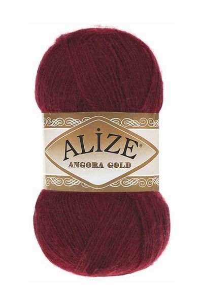 Alize Burgundy Angora Gold Knitting Lanyard