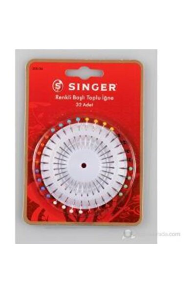 SİNGER Sınger Renkli Başlı Toplu Iğne 32 Adet