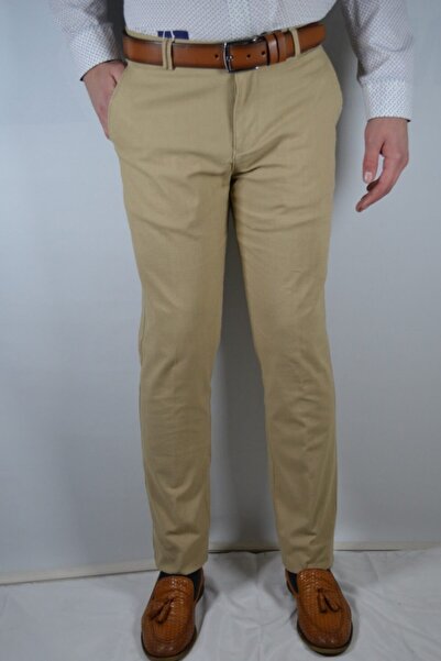 Bomonti Λινό βαμβακερό παντελόνι με γαρνιτούρα στο πλαϊνό τσέπη