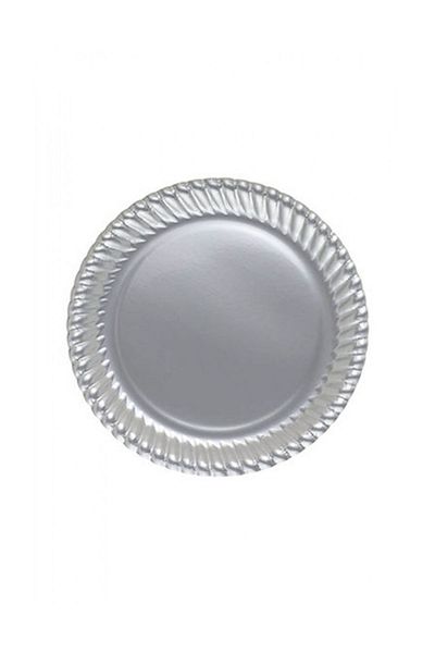 alsepeteavm Cardboard Plate Kikajoy 8pcs -silver-