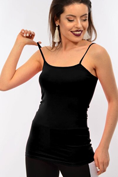 ModaPlaza Жіноча майка на бретельках, чорна 109by120009