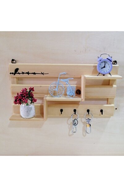 Woodymoda Masif Ahşap Anahtar Askısı - Antre Dekoratif Aksesuar