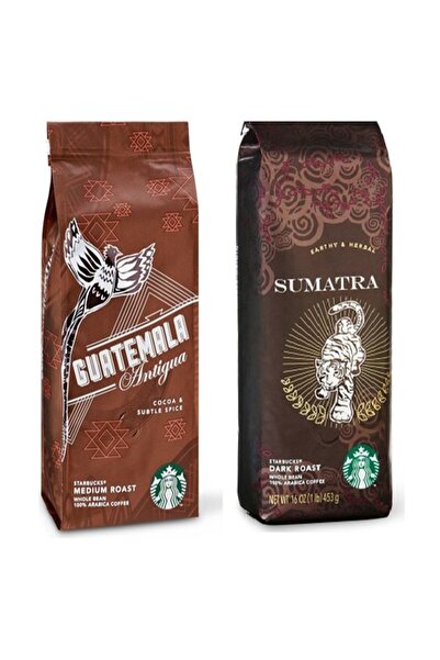 Starbucks قهوة الفرنسية الصحافة 2 حزمة - فلتر غواتيمالا وسوماترا، 2x250 غرام