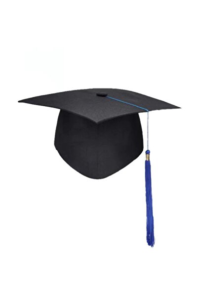 Mezuniyetshop Căciulă de absolvire cu ciucuri albastru