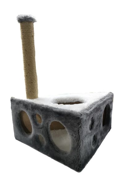 Cathause Cat House Y04 - Gray Cheese Shaped 67 Cm Cat Scratching House