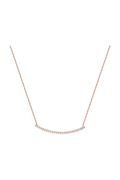 Glorria Gümüş Çizgi Kolye