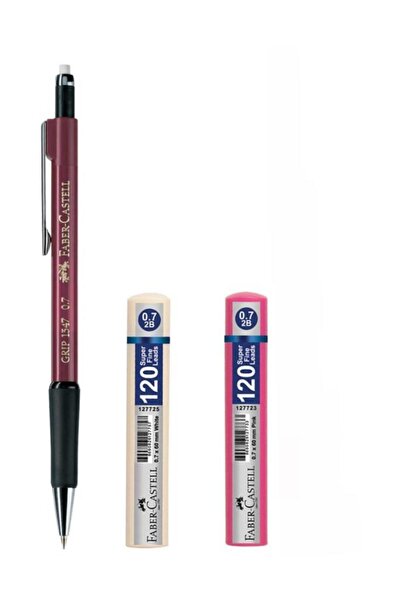 Faber Castell L 1347 Versatil Kalem 0.7 Bordo + 120'li 0.7 Uç 2 Adet