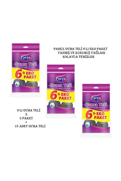 Parex Scouring Wire 6 x 3 Pack 18 Pieces
