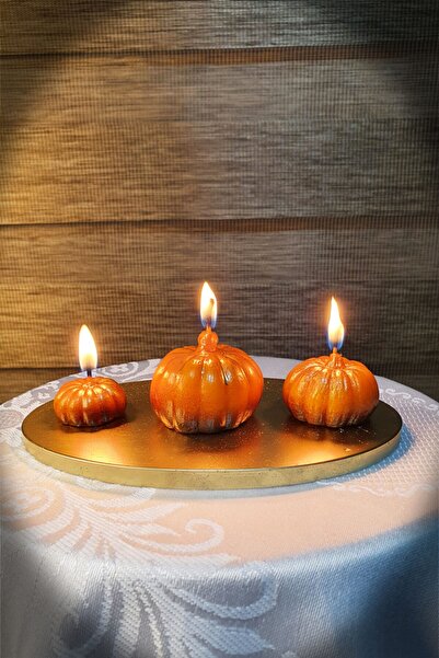 FANTASTİK SANAT ATÖLYESİ Dekoratif Hediyelik Altın Tabanlıklı Sihirli Balkaba...