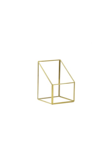 Ahşap Fikir Verev Gold Pen Holder Organizer Makeup Glass Box
