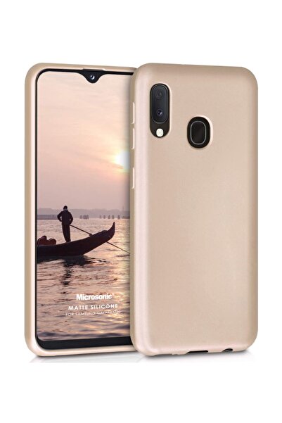 Microsonic Matte Silicone Samsung Galaxy M20 Kılıf Gold