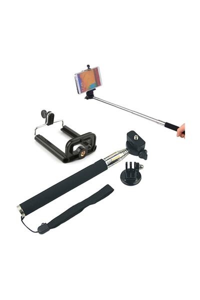 GoPro Uyumlu Monopod Ve Telefon Tutucu - Aksiyonbutik