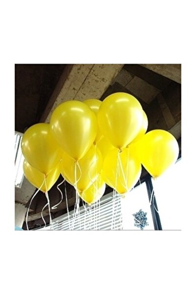 TATLI GÜNLER Kbk Market 25 Adet Metalik Lateks Balon Sarı Renk