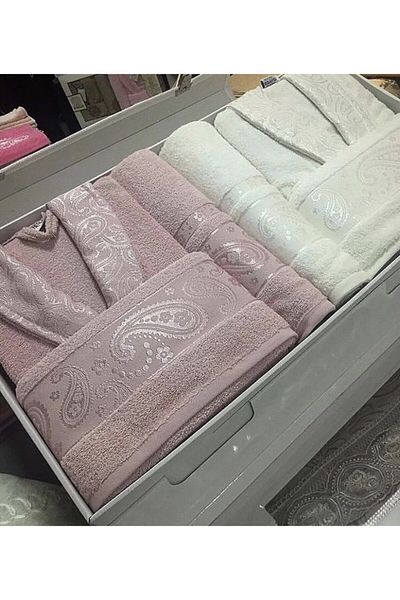 Fiesta Σετ μπουρνούζι 537 Jacquard 6 τεμαχίων με κουτί προίκας
