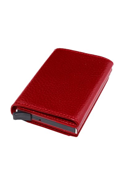 Garbalia Genuine Leather Red Wallet with Sparta Mechanism
