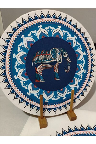 Viemso Ethnic Elephant Patterned Runner, Set of 2 Charger Plates