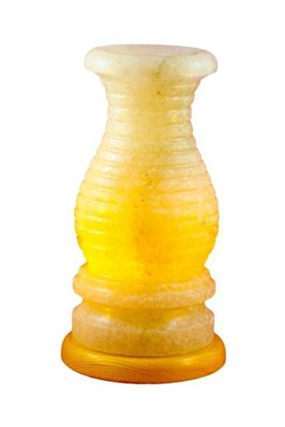 Çankırı Tuz Lamba Kıvrımlı Vazo Kaya Tuzu Lambası 3 Kg