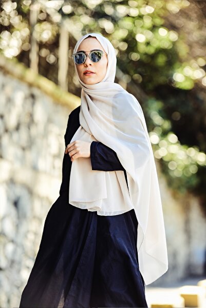 Argite Alya Şifon Şal - Krem