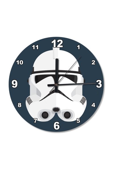 Generic Brand Ceas de perete din lemn Diametru Star Wars Clone Soldier 50 Cm
