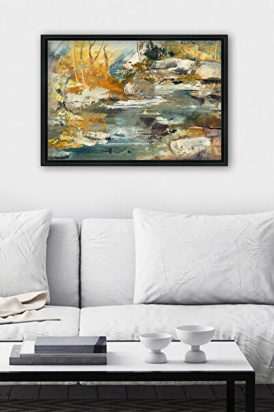 Tablo Center Siyah L Çerçeve Kanvas Tablo 75x105cm