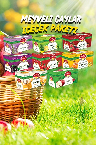 Doğuş Meyveli Çaylar İçecek Paketi - 20'li 8 Kutu 160 Adet Doğuş Poşet Çay