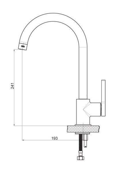 GPD Single Body Sink Faucet Gildo Mte165