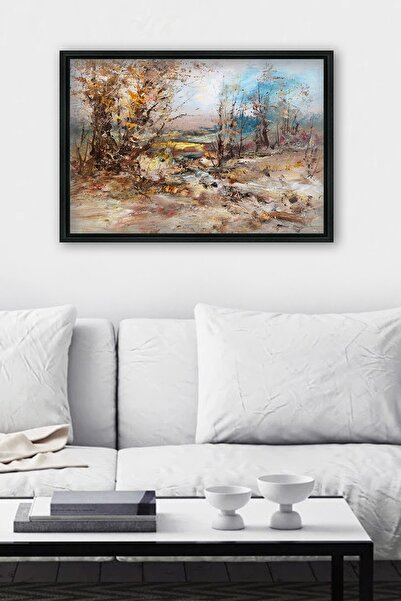 Tablo Center Siyah L Çerçeve Kanvas Tablo 75x105cm