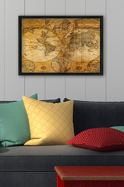 Tablo Center Siyah L Çerçeve Kanvas Tablo 105x145cm