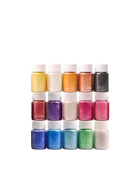 Brtr 15 Renk Sedefli Epoksi Metalik Toz Pigment Seti
