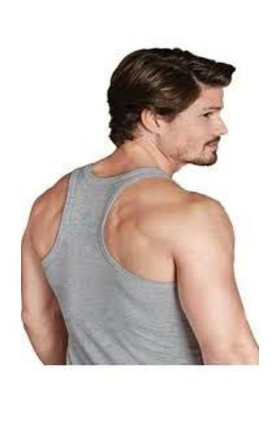 Berrak Men's 6-Piece Lycra Undershirt Gray