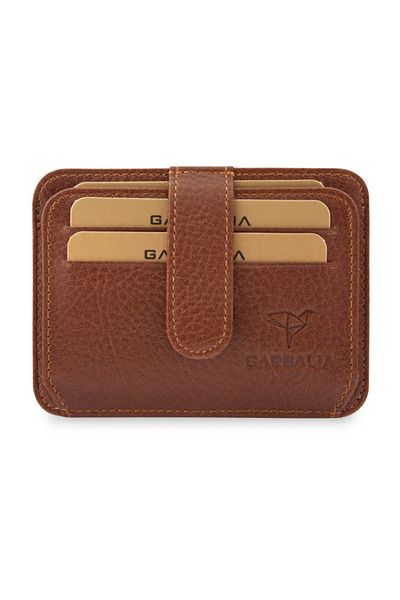 Garbalia Shelby Tan Card Holder - портфейл от естествена кожа