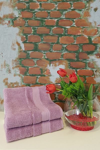 Özdilek Trendy Hand Face Towel 2 Pack Light Lilac