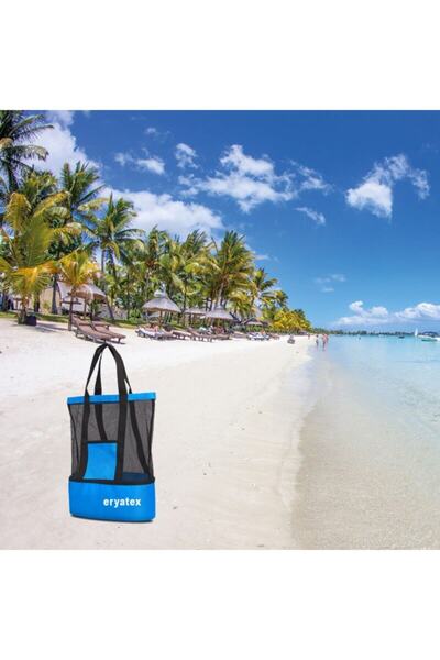 eryatex حقيبة ترمس مزدوجة المقصورة مع حزام كتف معزول للنزهة والتخييم والشاطئ 15+35 لتر