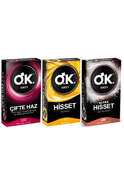 Okey Prezervatif Karışık 3'lü Set