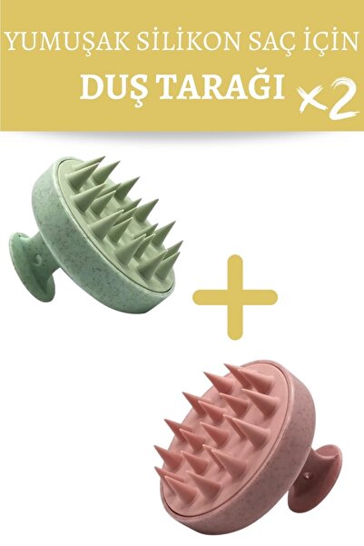 Lovendas Σετ με 2 χτένες περιποίησης μαλλιών και ντους από μαλακή σιλικόνη - για βούρτσα μασάζ