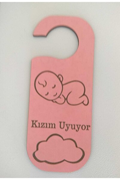 Şirin Lazer My Daughter Is Sleeping Door Hanger Wooden Mdf Decoration