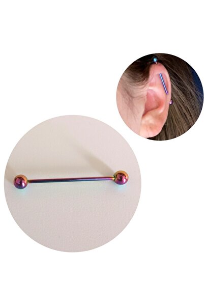 Bylin Cerrahi Çelik Köprü Piercing / Endüstriel Piercing - 1 Adet