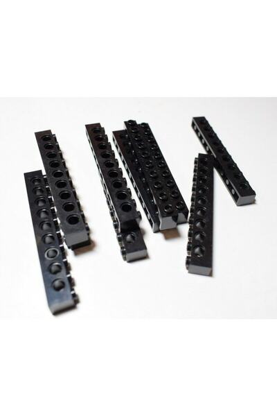 LEGO Aksesuar Moc Technic Custom Brick 1 X 10 Pin Delikli Tuğla Siyah 2 Adet ...