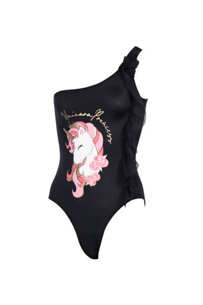 Kom Unicorn Tulle Detailed Girl's Swimsuit
