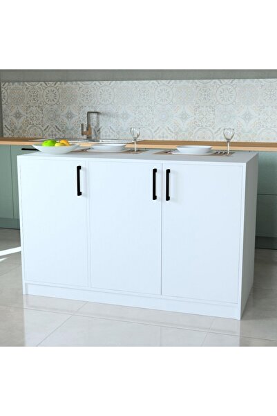 MOBİLİQUE Ada Tezgah Mutfak Masası 3kapaklı