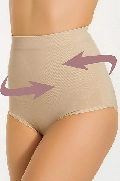 Miss Fit 33636 Women's Skin High Waist Mussel Silicone Non-Slip Size 1 Slimming Slip Panties Corset