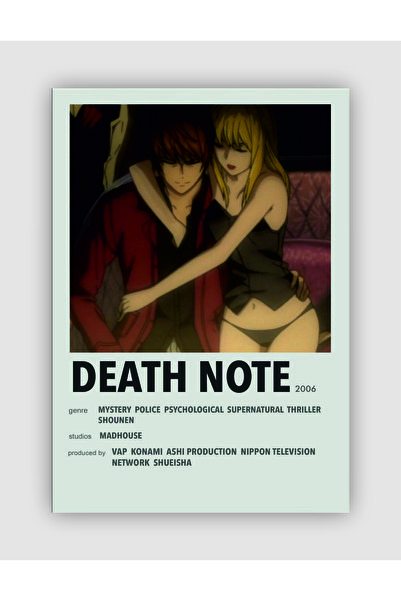 Death Note Anime Info Card Minimalist Poster