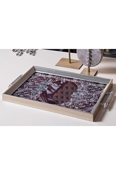 TabloLife Decorative Presentation Tray Claret Red