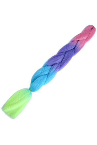 KONAK PERUK Păr sintetic cu ombre pentru împletit afro 100 g - roz / violet /...