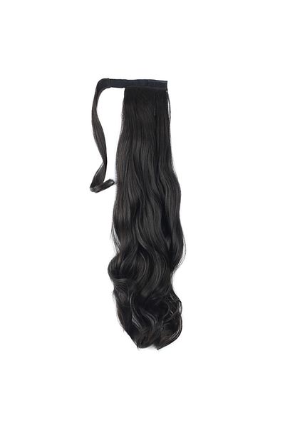KONAK PERUK Brown Ponytail - Tied and Wavy