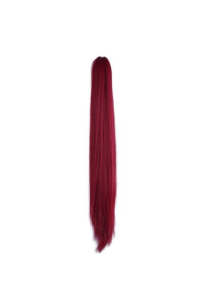 KONAK PERUK Red Buckle Straight Ponytail