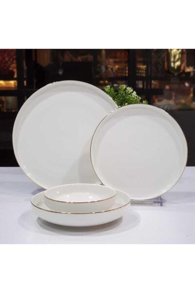 Pink&More Modern Gold 24 Parça 6 Kişilik Yemek Takımı Seti