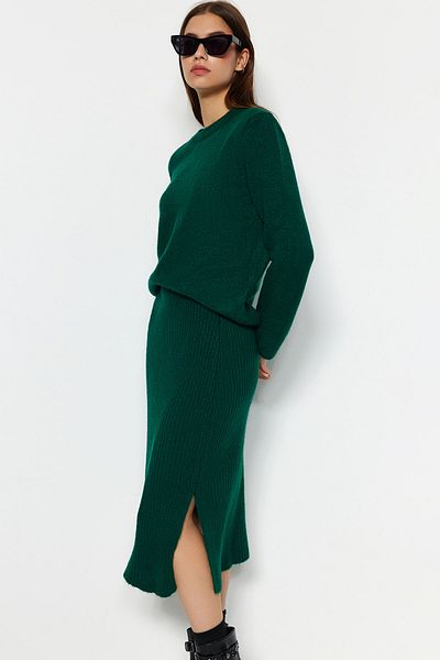 Trendyol Collection Emerald Green Soft Knitwear Set - Twoaw23Au00217