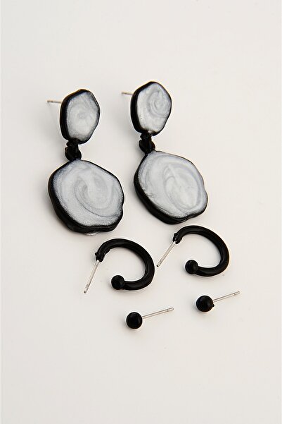 EUROMODA Pearlescent Enamel Specially Designed Screw Pendant Earrings